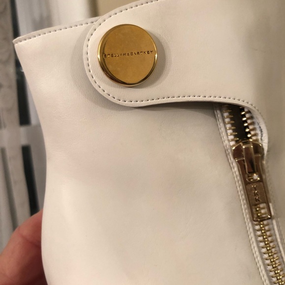 Stella McCartney white tortoise heel boots 38 - Picture 5 of 8